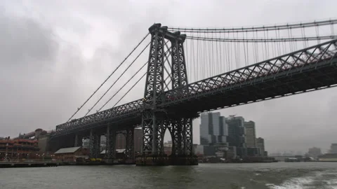 Williamsburg Bridge East River Hyperlapse (One of Two) Stock Footage 231837271