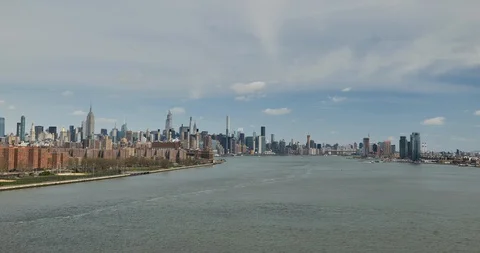 Williamsburg Bridge to Manhattan Stock Footage 129510150