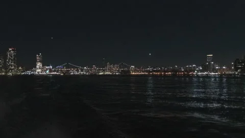 Williamsburg Bridge Night Hyperlapse (Two of Two) Stock Footage 233607824
