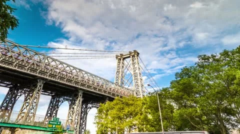 Williamsburg Bridge in NYC (editorial) 스톡 동영상 11981717