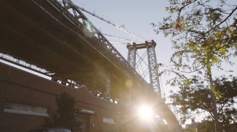 Williamsburg Bridge - sunset - Brooklyn, NYC Video stock 68039879