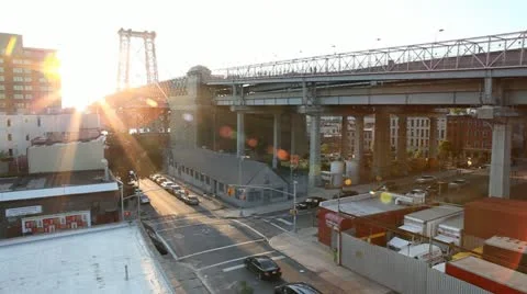 Williamsburg Bridge Timelapse Video stock 11308773