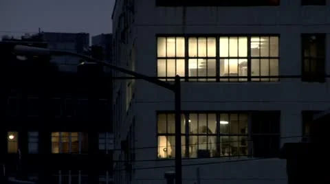 Williamsburg, Brooklyn Loft Lights On Stock Footage 22160015