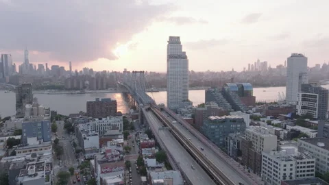 Williamsburg Brooklyn sunset Stock Footage 287272113