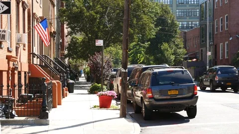 Williamsburg cross-road Stock Footage 99387333