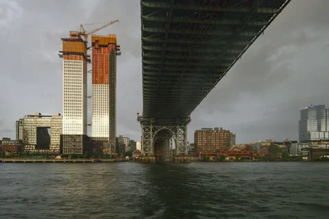 Williamsburg East River Hyperlapse Fast Stock Footage 250424873