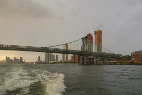Williamsburg East River Hyperlapse (Five of Six) Stock Footage 250424800