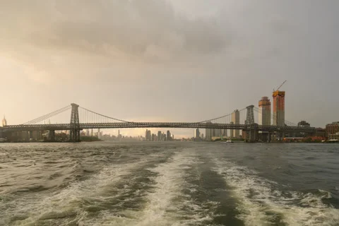 Williamsburg East River Hyperlapse (Six of Six) Stock Footage 250424835