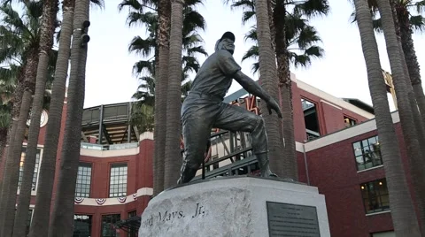 Willie Mayes Statue Video stock 68170333