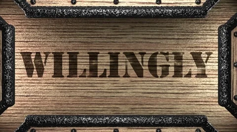 Willingly on wooden stamp Видео 8832725