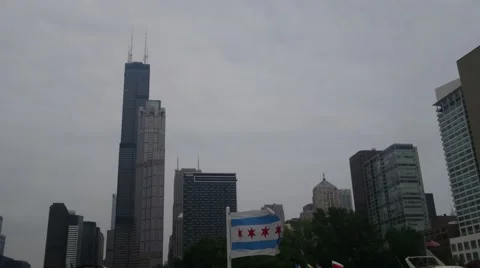 Willis Tower from Boat Vidéo 67501851