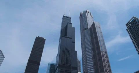 Willis Tower Looking Up (Former Sears Tower) Stock Footage 109045010