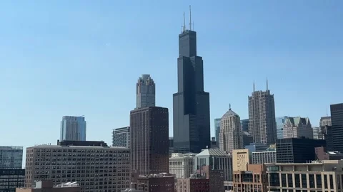 The Willis Tower (Sears Tower) Mid-Day Stock Footage 246068106