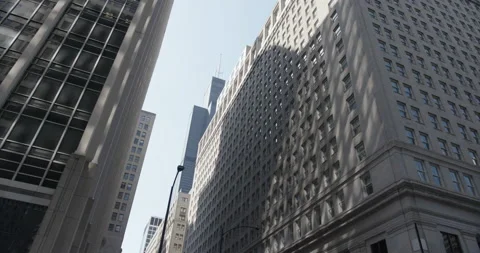 Willis tower surrounded by highrise Stock Footage 239099340