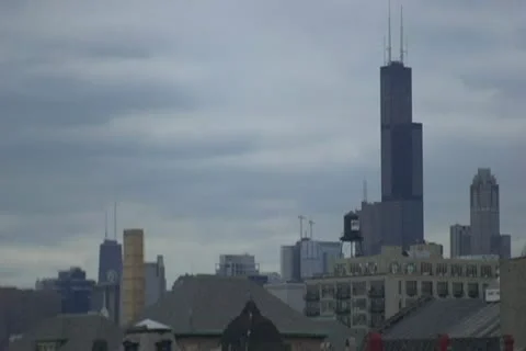 Willis Tower Time Lapse, Chicago Illinois Stock Footage 10757541