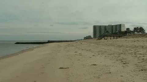 Willoughby storm damage reduction project area - 2015 Stock Footage 99685885