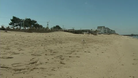 Willoughby storm damage reduction project area - 2015 Stock Footage 99685911