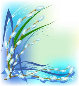 Willow celebrate background Stock Illustration