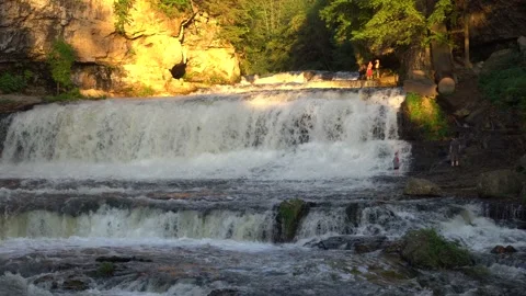 Willow Falls at Willow River State Park Video stock 136432728