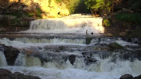 Willow Falls at Willow River State Park Vídeos de archivo 136432737