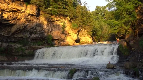 Willow Falls at Willow River State Park Video stock 136432763