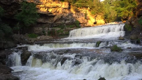 Willow Falls at Willow River State Park Video stock 136433115