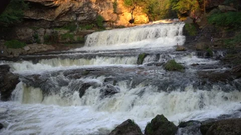 Willow Falls at Willow River State Park Video stock 136433120