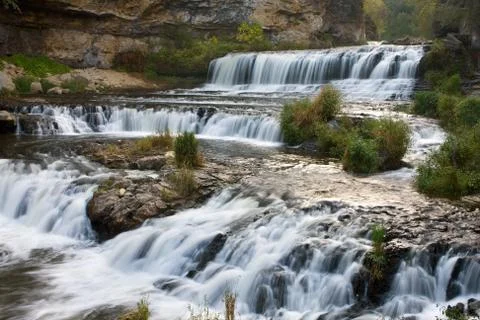 Willow river state park waterfall Stock Photos