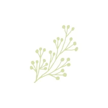 Willow in rustic style on colorful background Stock Illustration