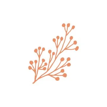 Willow in rustic style on colorful background Stock Illustration