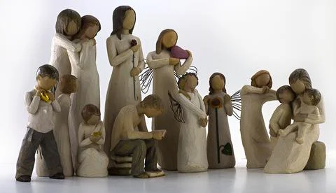 Willow tree figurines collection Stock Photos