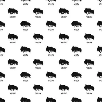 Willow tree pattern seamless vector Illustrazione stock