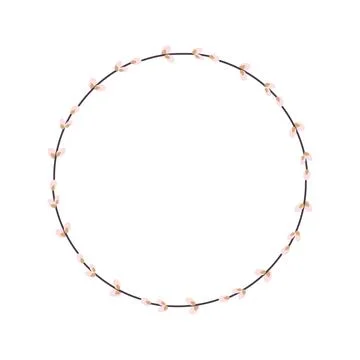 Willow wreath. Round frame made of willow twigs Stock Illustration