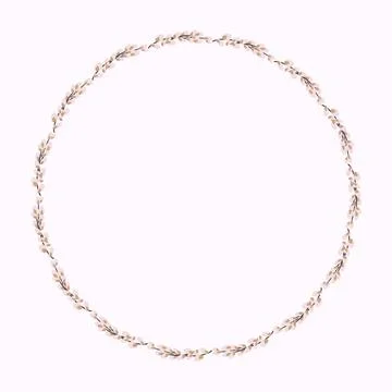 Willow wreath. Round frame made of willow twigs Stock Illustration