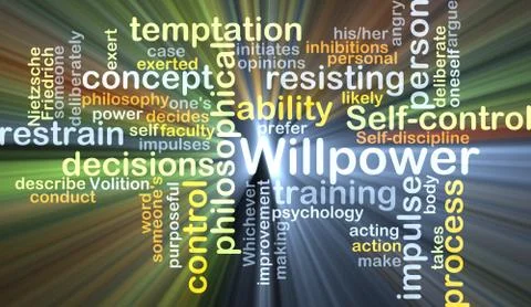 Willpower background concept glowing Stock Illustration