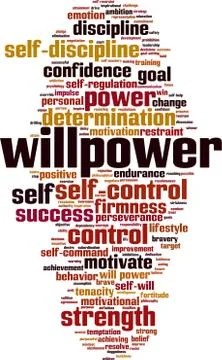 Willpower word cloud Stock Illustration