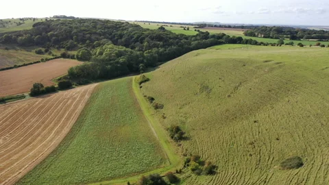 Wiltshire English countryside 4K aerial footage 7 Stock Footage 139367861