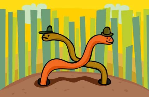 Wily Worms イラスト素材