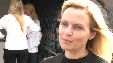 Wimbledon trophy displayed at Andy Murrays former school Stock Footage 148638212