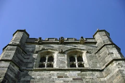 Wimborne Minster tower Stock Photos