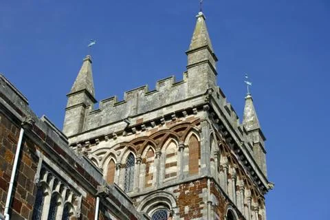Wimborne Minster tower Stock Photos