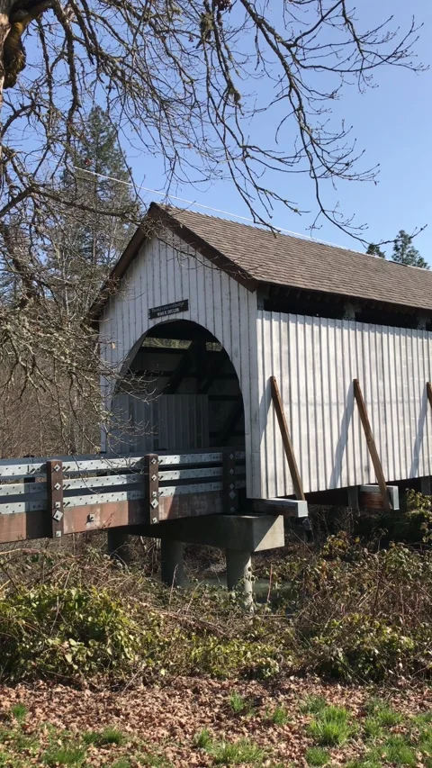 Wimer Covered Bridge Stock Footage 296019813