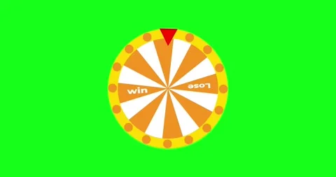 win and lose spin wheel animation on a g... | Stock Video | Pond5