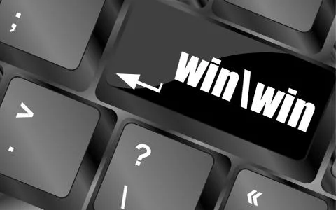 Win button on computer keyboard key button Stock-Illustration