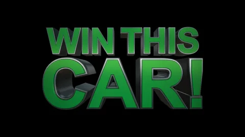 Win This Car text on alpha 库存影片 35888877