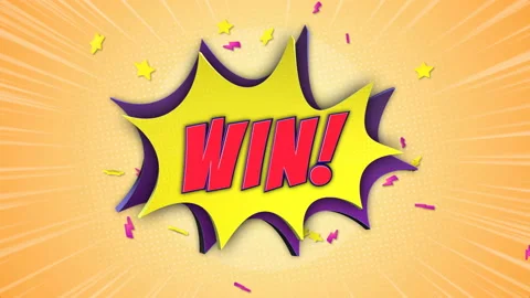 WIN Comic Text Animation, with Alpha Mat... | Stock Video | Pond5