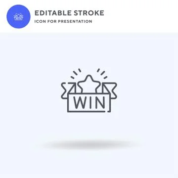 Win icon vector, filled flat sign, solid pictogram isolated on white, logo Stock Illustration