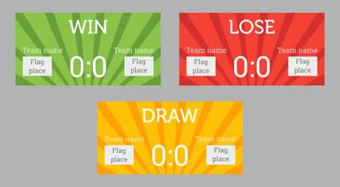 Win, lose, draw patterns Stock Illustration