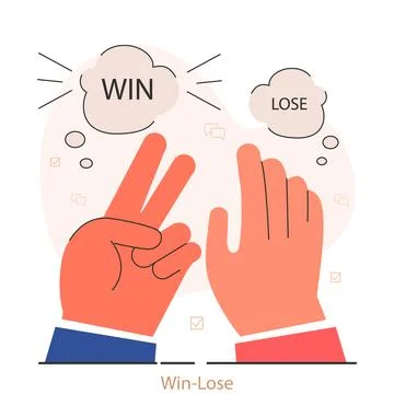 Win-Lose scenario, emphasizing strategic choices. Competitive 스톡 일러스트