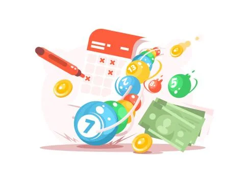 Win in lottery Stock Illustration